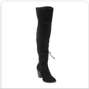 Venus Over the knee mini tie boot.